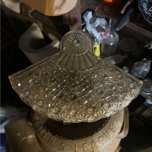 Anchor Hocking Clear Pressed Glass Covered Dish